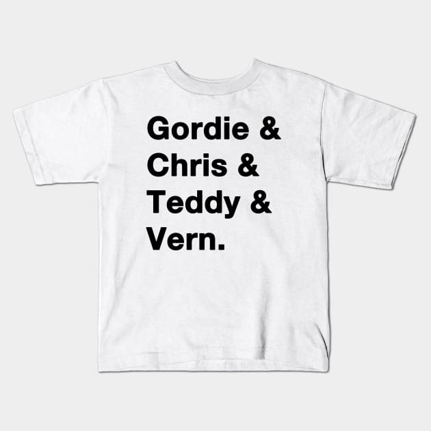 Stand By Me Names Kids T-Shirt by IdenticalExposure